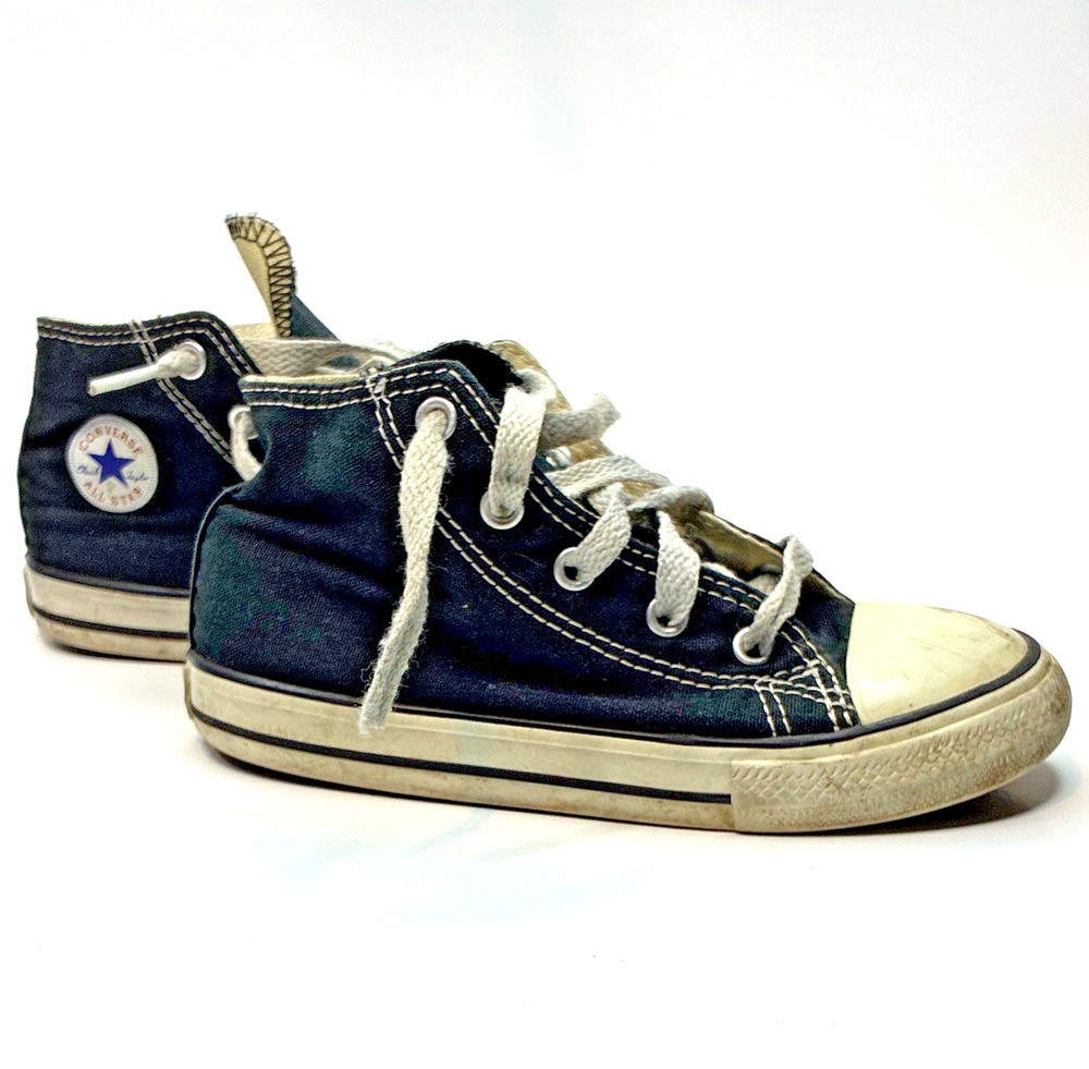 Converse Chuck Taylor All Star High Top Canvas Sneaker Black White Kids US 10